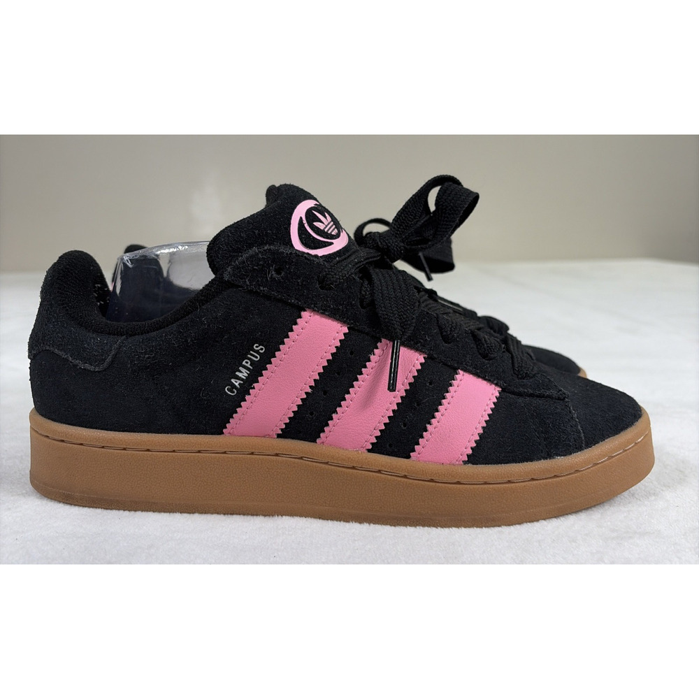 Adidas Campus 00s Womens 8.5 Black Pink Gum Sole Suede Sneakers Casual Charity - Picture 8 of 12